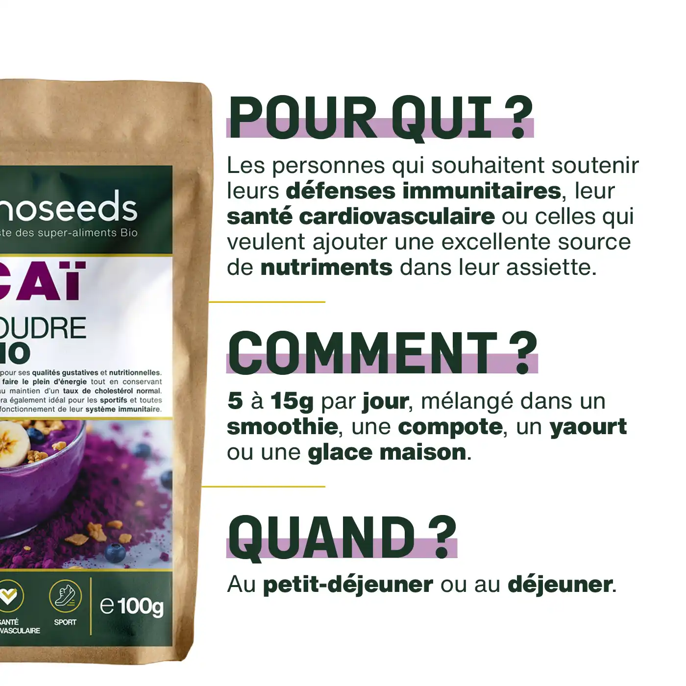 Açaï en poudre Bio 100g - Image 4