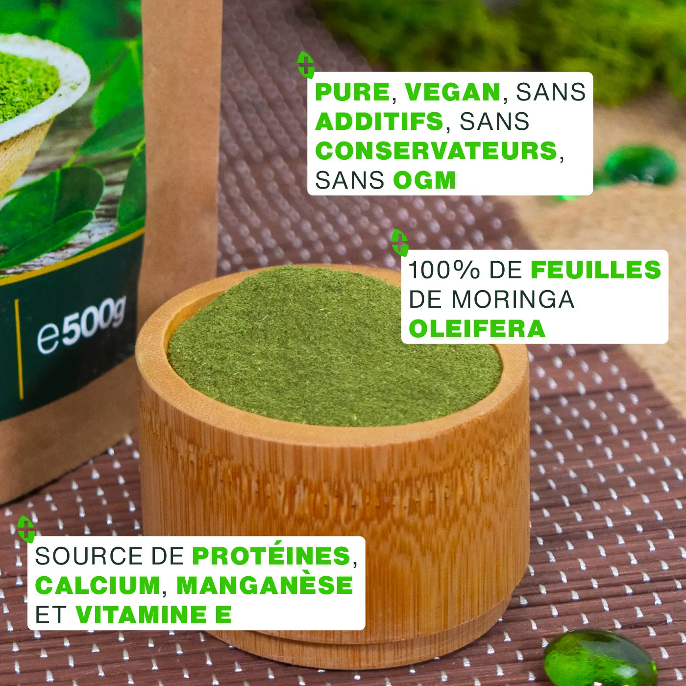 Moringa en poudre Bio 1kg - Image 3