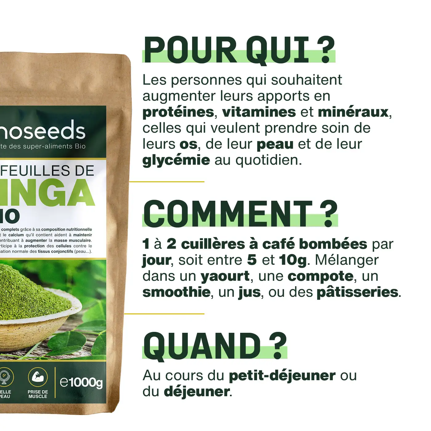 Moringa en poudre Bio 1kg - Image 4