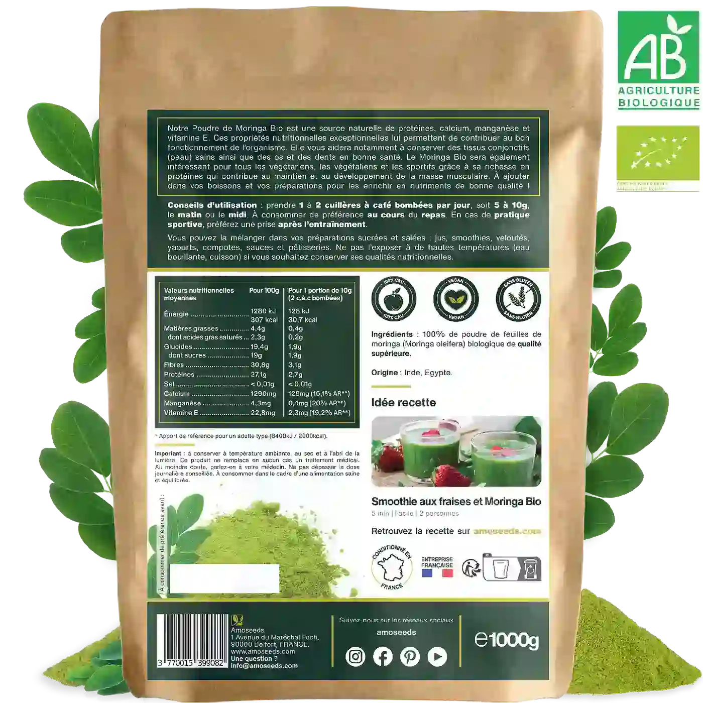 Moringa en poudre Bio 1kg - Image 6
