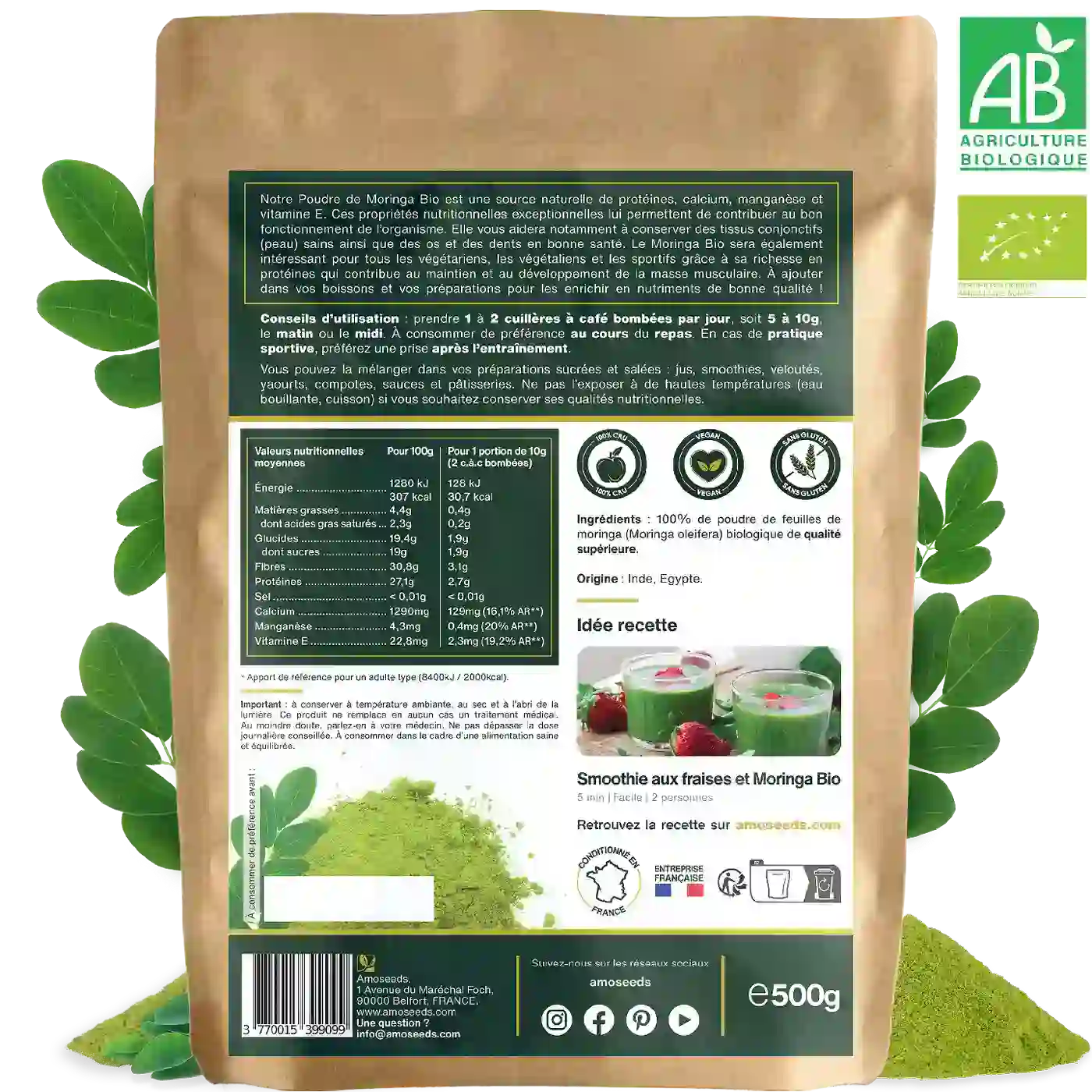 Moringa en poudre Bio 500g - Image 5
