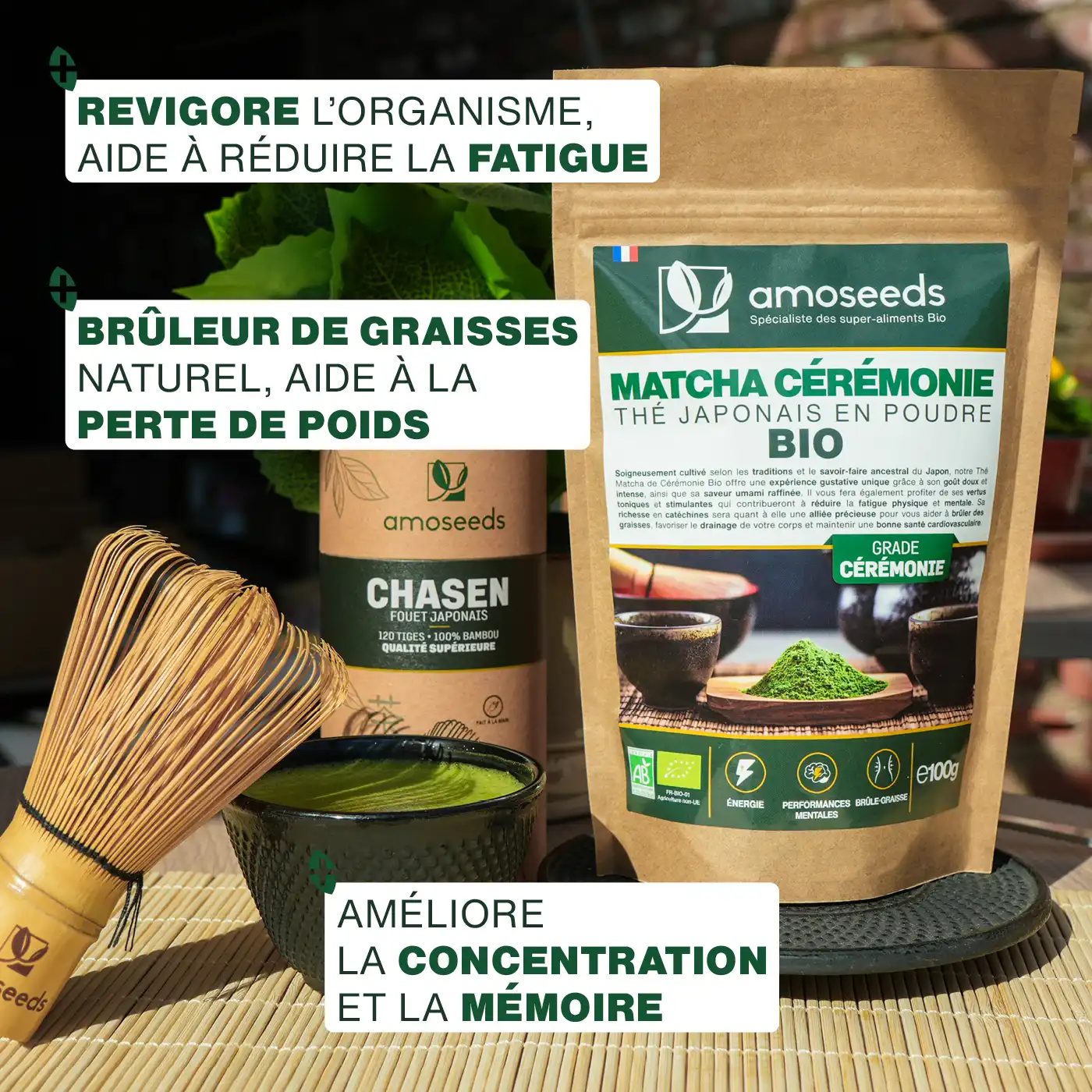Thé Matcha Cérémonie Bio 100G - Image 2