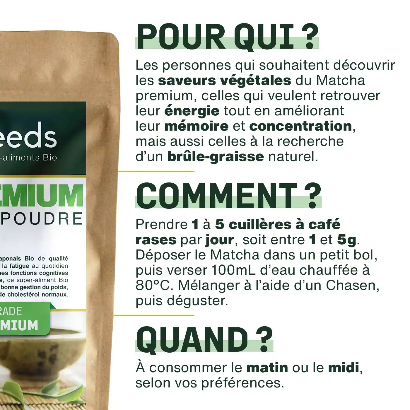 Thé Matcha Premium japonais en poudre Bio 70g - Image 4