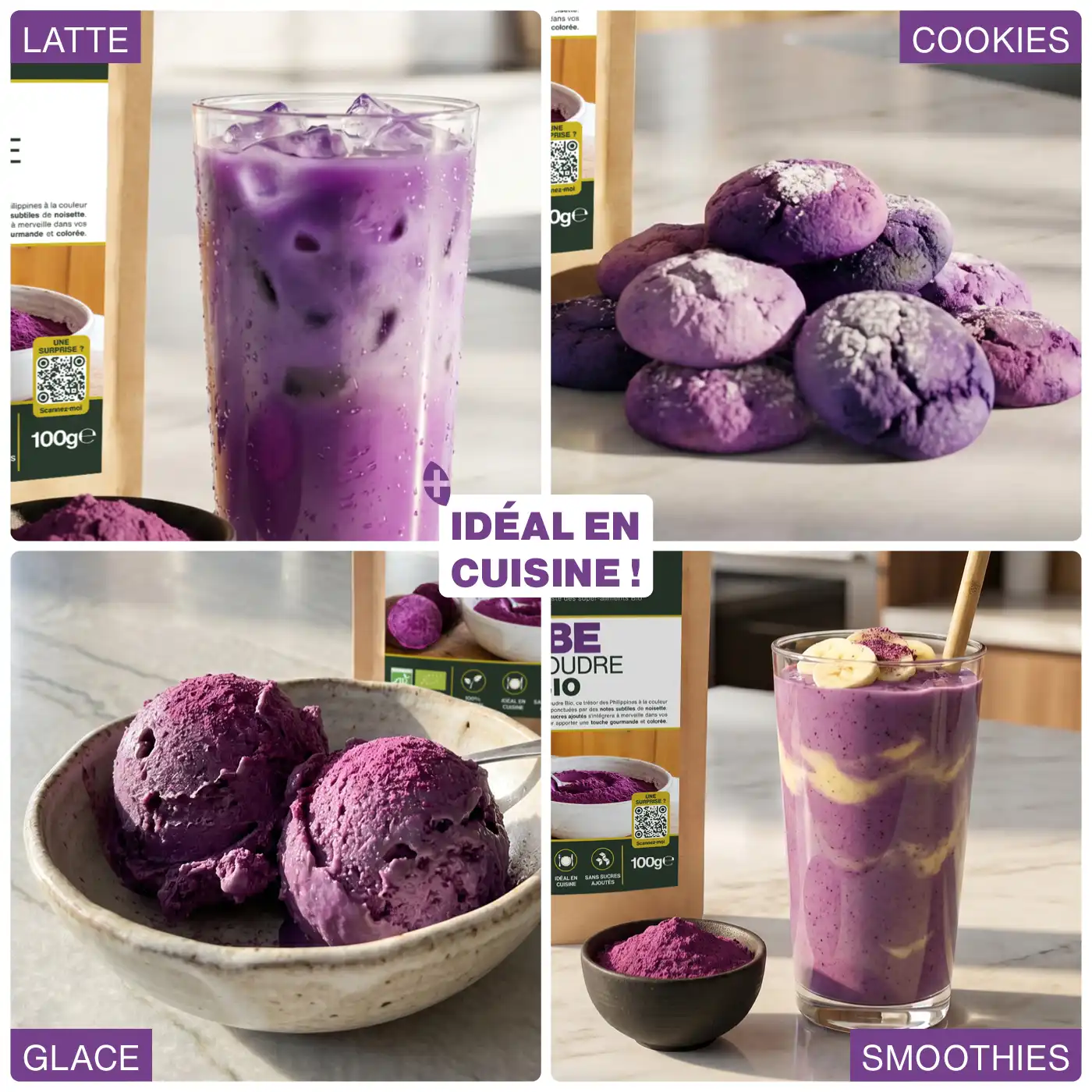 Ube en poudre Bio 100g - Image 3