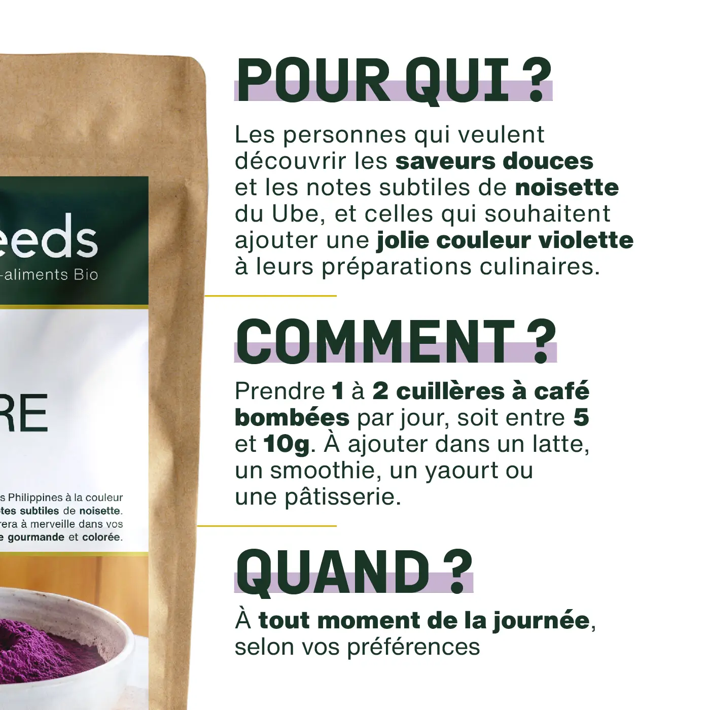 Ube en poudre Bio 100g - Image 4