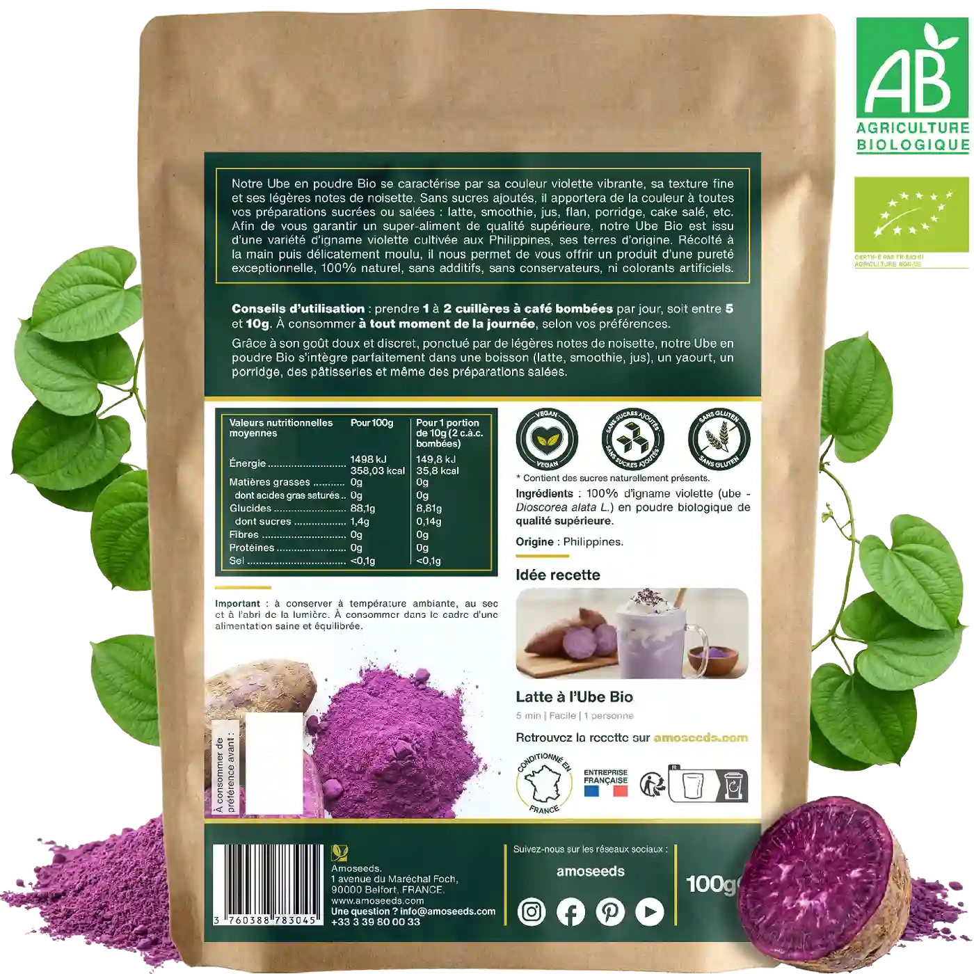 Ube en poudre Bio 100g - Image 6